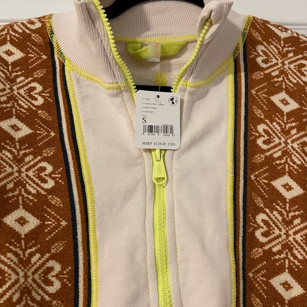 Free People Winter Frost Cotton Sweatshirt NWT Size S - Picture 4 of 6